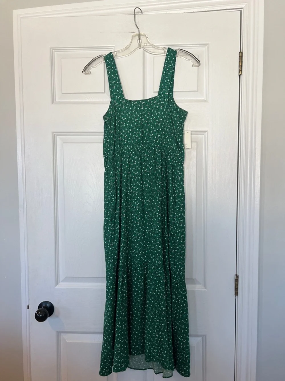 Amazon Essentials Green Floral Square-Neck Maxi Dress - Picture 5 of 5